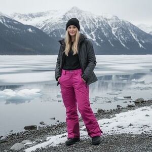 555 Ski Snowboarding Snow Pants Waterproof Winter Outdoor Sports Women L